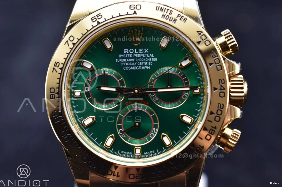 Daytona 1:1 Best Bracelet SA4130 116508 Edition Green Dial BTF YG on 0402